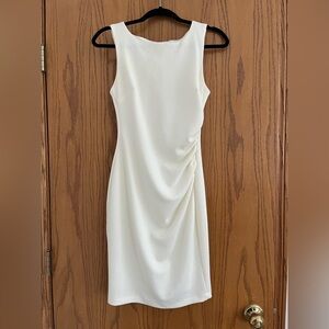 Bisou Bisou Cream Sleeveless Midi Dress